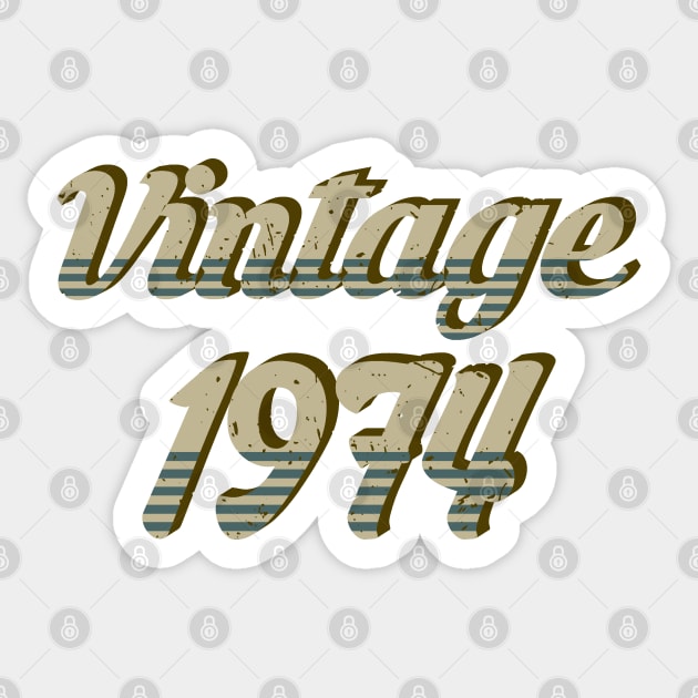 Retro Vintage 1974 Sticker by Ubold